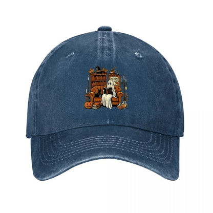 Ghost Library Vintage Washed Denim Baseball Cap