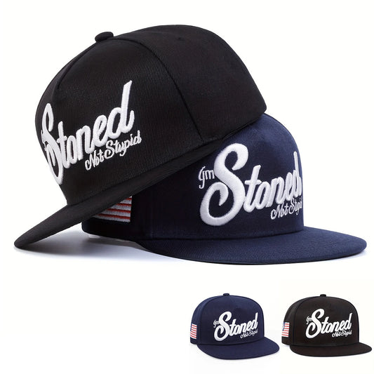 Unisex Stoned Letter Embroidery Hip-Hop Hats Baseball Caps Snapback Caps
