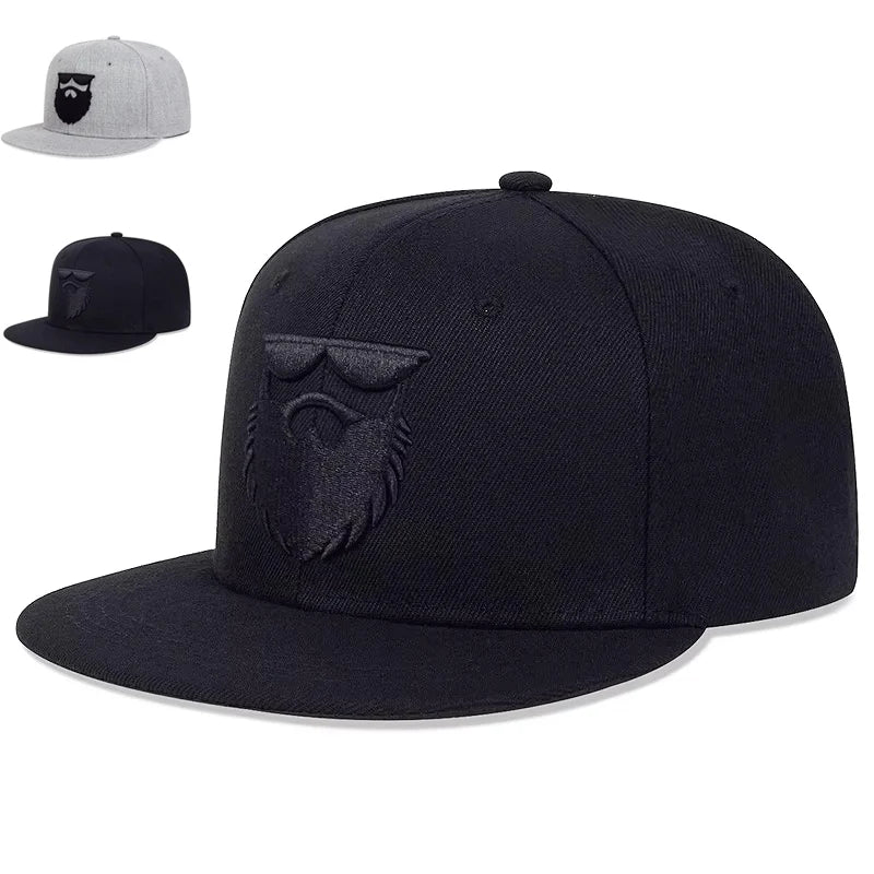 Unisex Beard Old Men Embroidery Hip-Hop Hats Baseball Caps Trucker Caps Snapback Caps
