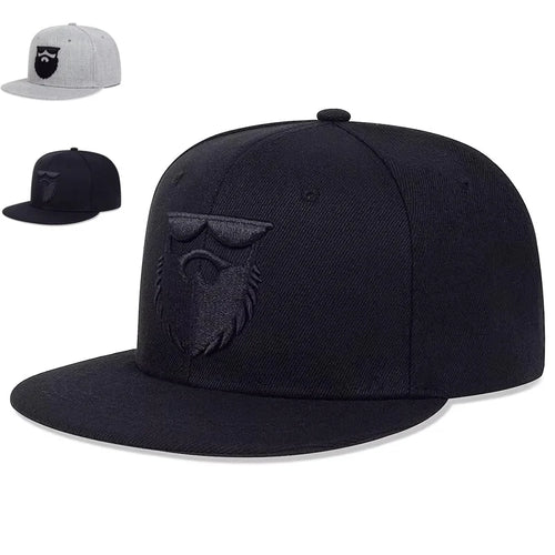 Unisex Beard Old Men Embroidery Hip-Hop Hats Baseball Caps Trucker Caps Snapback Caps