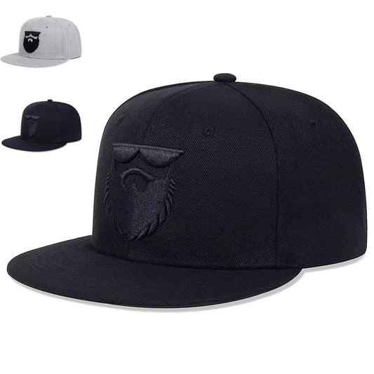 Unisex Beard Old Men Embroidery Hip-Hop Hats Baseball Caps Trucker Caps Snapback Caps