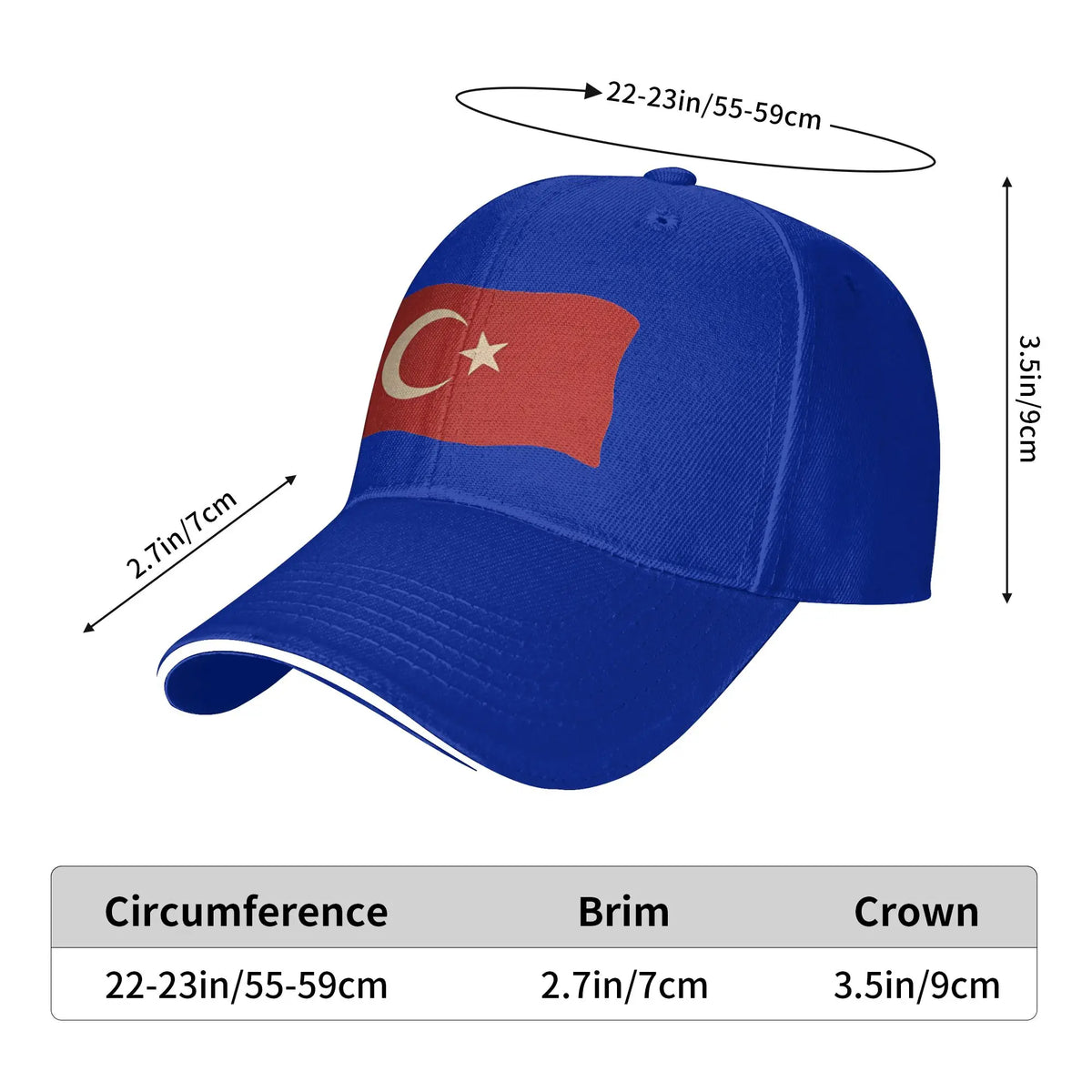 Turkey Flag Crescent Moon And Star Pride Baseball Cap