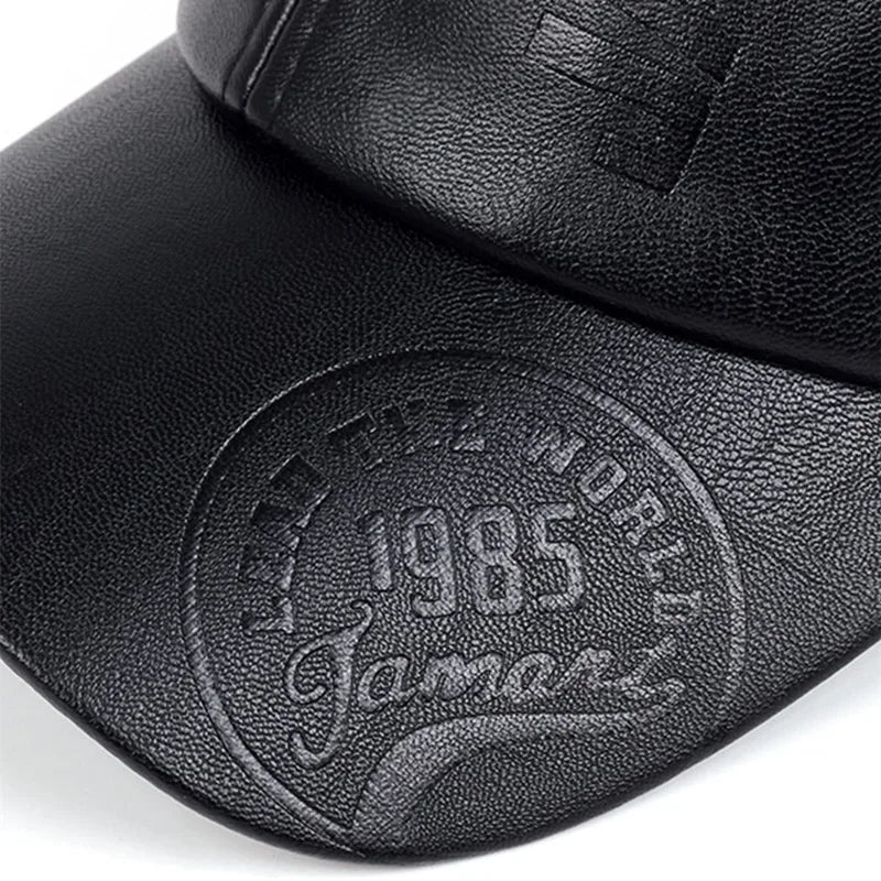 Unisex 1985 Imprinting Leather Baseball Caps