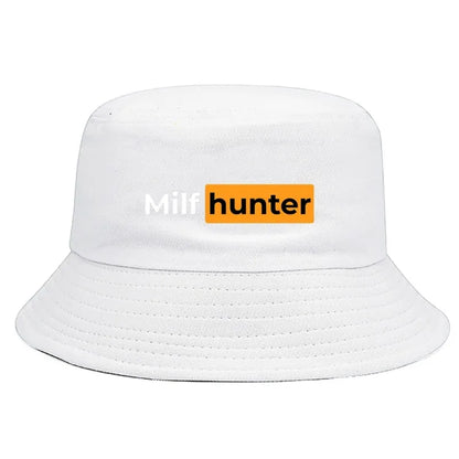 Milf Hunter Bucket Hat Summer Funny Foldable Bucket Hat Man Women