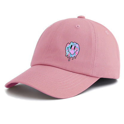 Smiling Face Print Baseball Cap For Adults