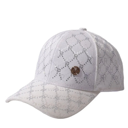 Handmade Rhinestone Ponytail Baseball Cap