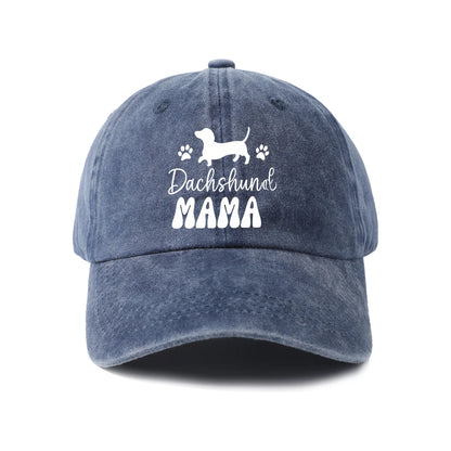 Dachshund Mama Vintage Washed Baseball Cap