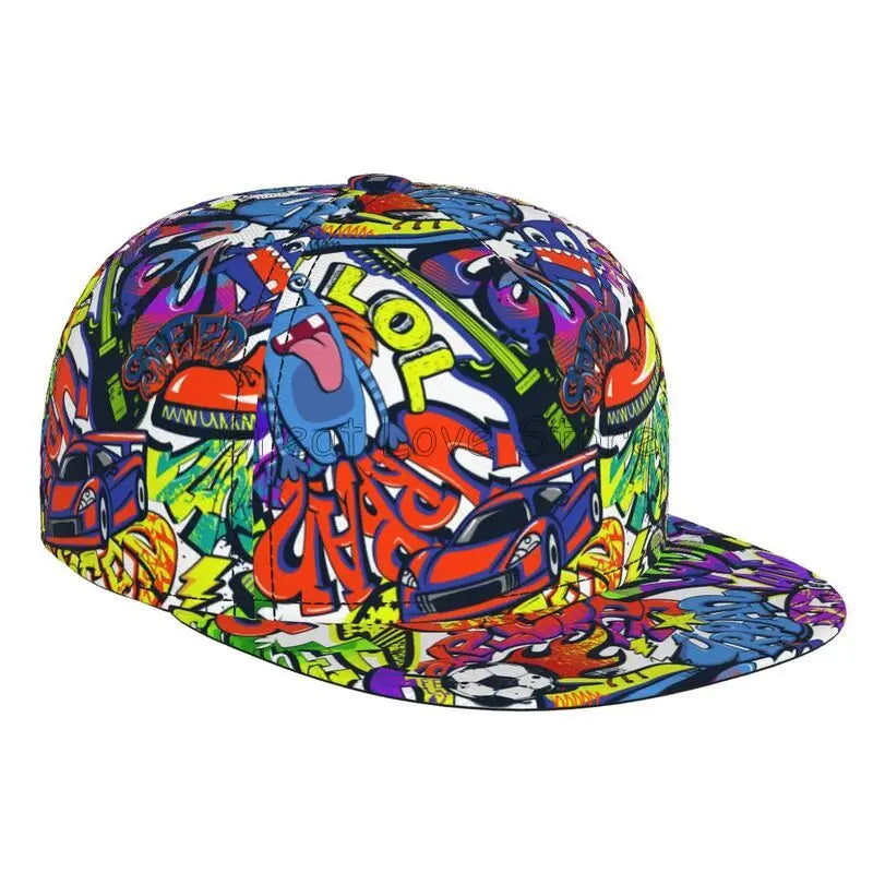 Colorful Graffiti Art Print Snapback Cap
