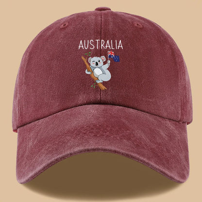Australia Koala & Flag Baseball Cap