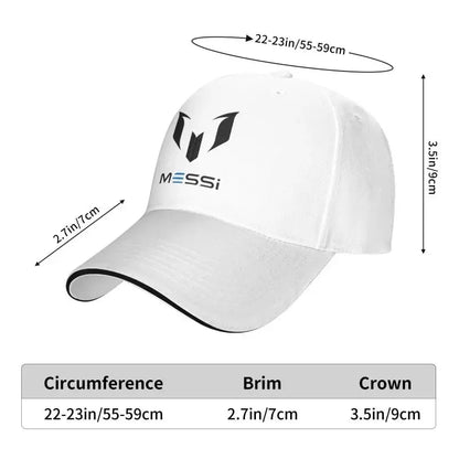 Custom Black Messis 10 Football Soccer Baseball Cap Hip Hop Men Women's