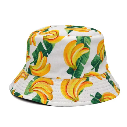 Panama Bucket Hats Animal Letter Print Fisherman Hat For Women Men