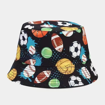 New Fashion Graffiti Sunscreen Bucket Hats Fashion Letter Print Fisherman