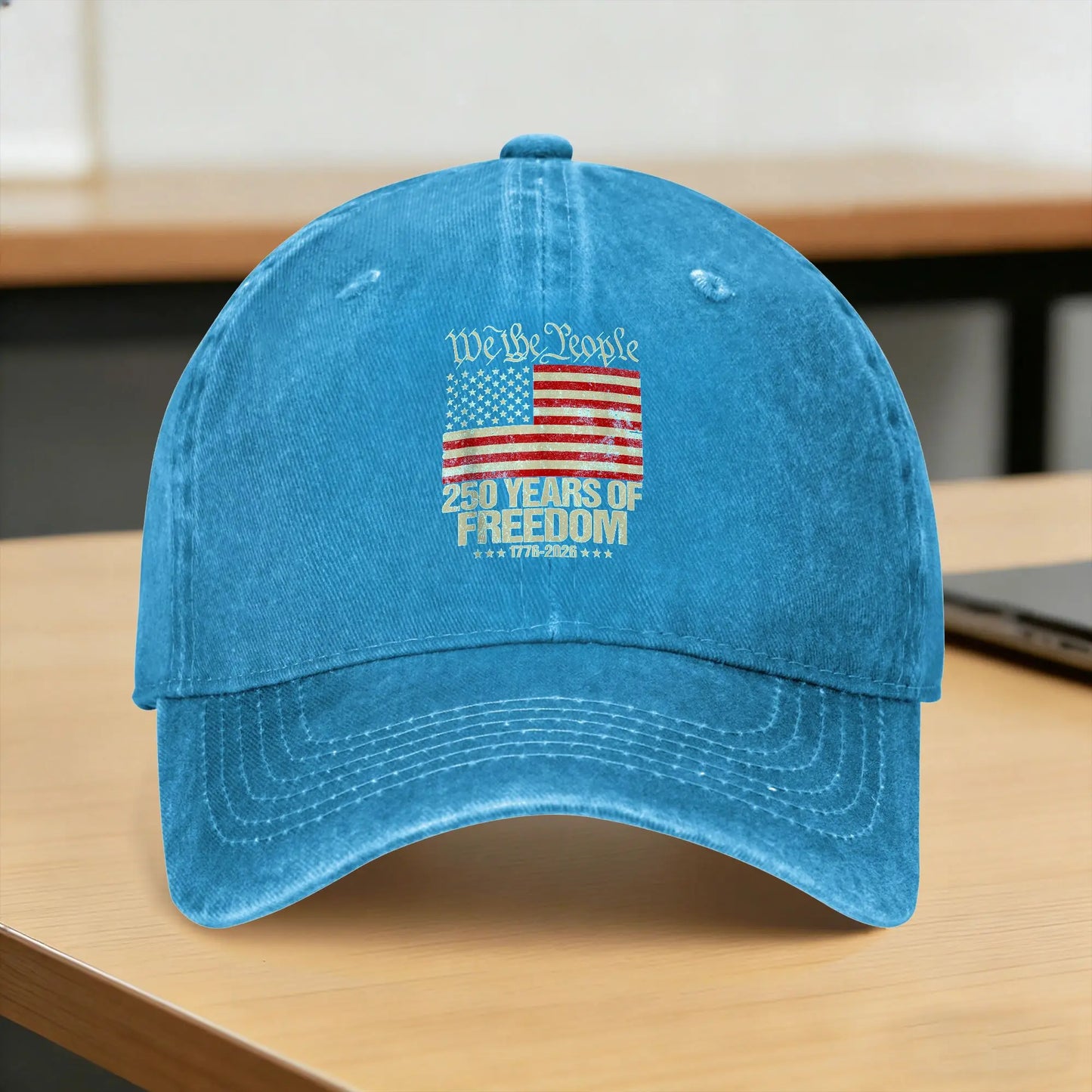 250 Years Distressed America Flag Anniversary USA 250th Casual Baseball Cap