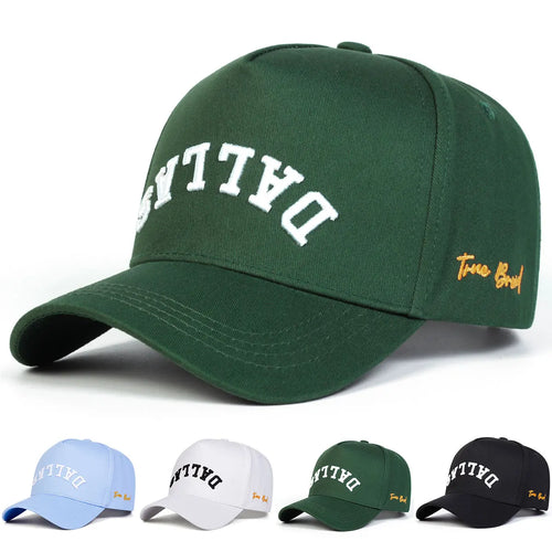 Unisex DALLAS Letter Embroidery Baseball Caps