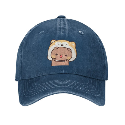 Bear And Panda Bubu Dudu Denim Cap Casual Baseball Caps
