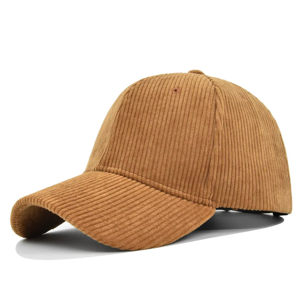 Autumn Winter Baseball Cap Women Corduroy Winter Hats For Women