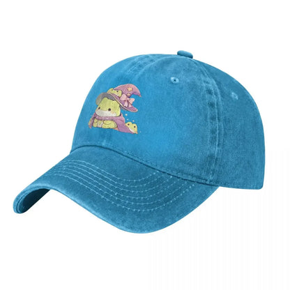 Cute Kawaii Froggy Frog Wizard Fashion Baseball Cap