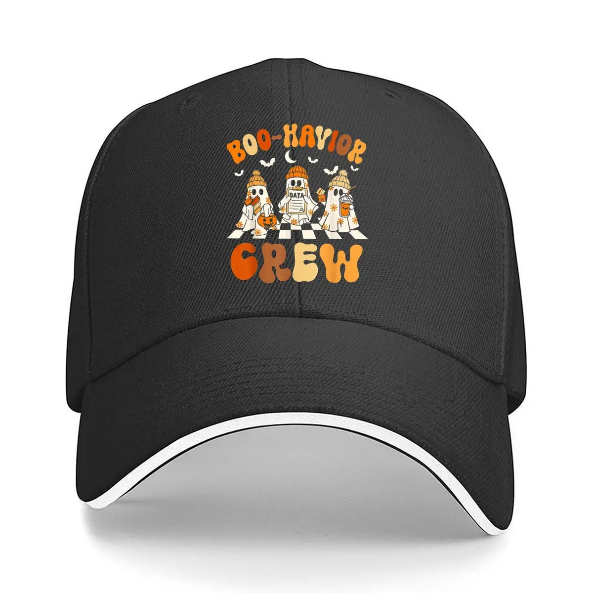 Halloween Ghost Boo-Havior Crew Sandwich Baseball Cap