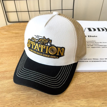 American Retro Baseball Cap Mesh Breathable UPF50+