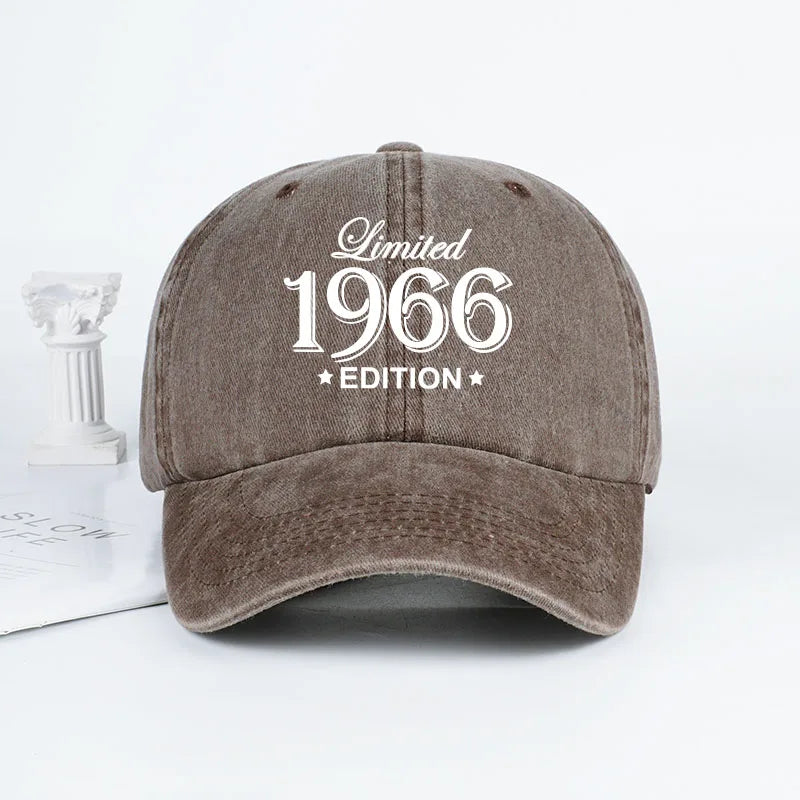 "Limited 1966 Edition" Print Washed Baseball Cap
