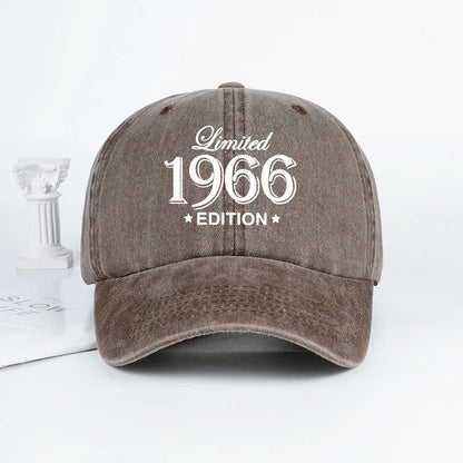 "Limited 1966 Edition" Print Washed Baseball Cap