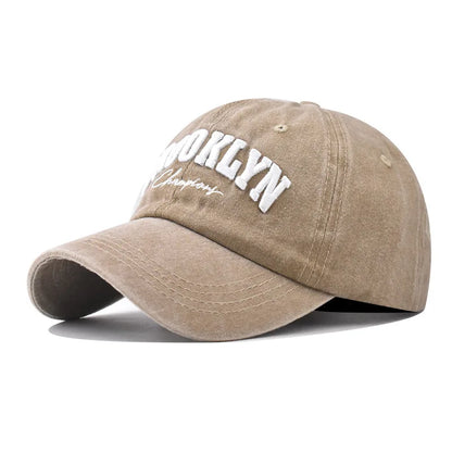 Retro brooklyn Letter Embroidery Baseball Caps Spring Summer Men Women