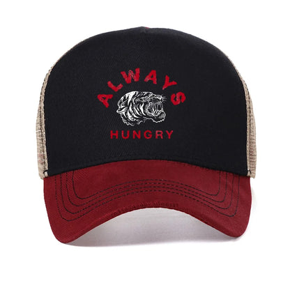 Always Hungry Tiger Printed Mesh Baseball Cap