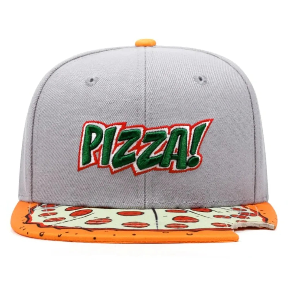 Fashion Casual Hip Hop Hats Adjustable PIZZA Embroidery Snapback Hats