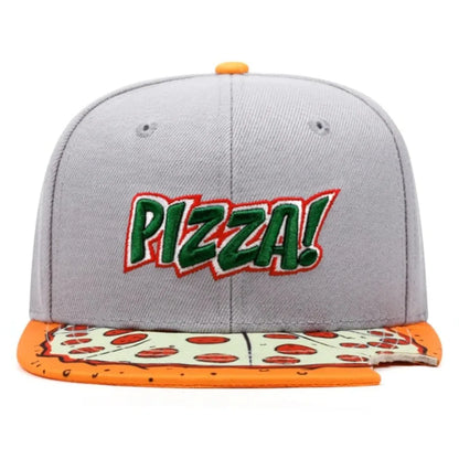 Fashion Casual Hip Hop Hats Adjustable PIZZA Embroidery Snapback Hats