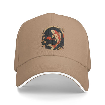 Japanese Koi Fish Sakura Baseball Cap