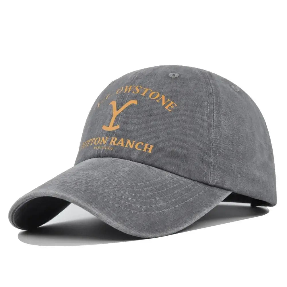 Trendy Yellowstone Dutton Ranch Baseball Cap Washed UV Protection Snapback Hat