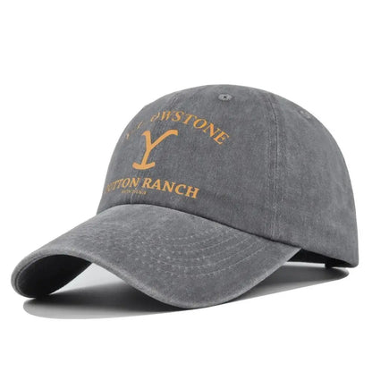 Trendy Yellowstone Dutton Ranch Baseball Cap Washed UV Protection Snapback Hat