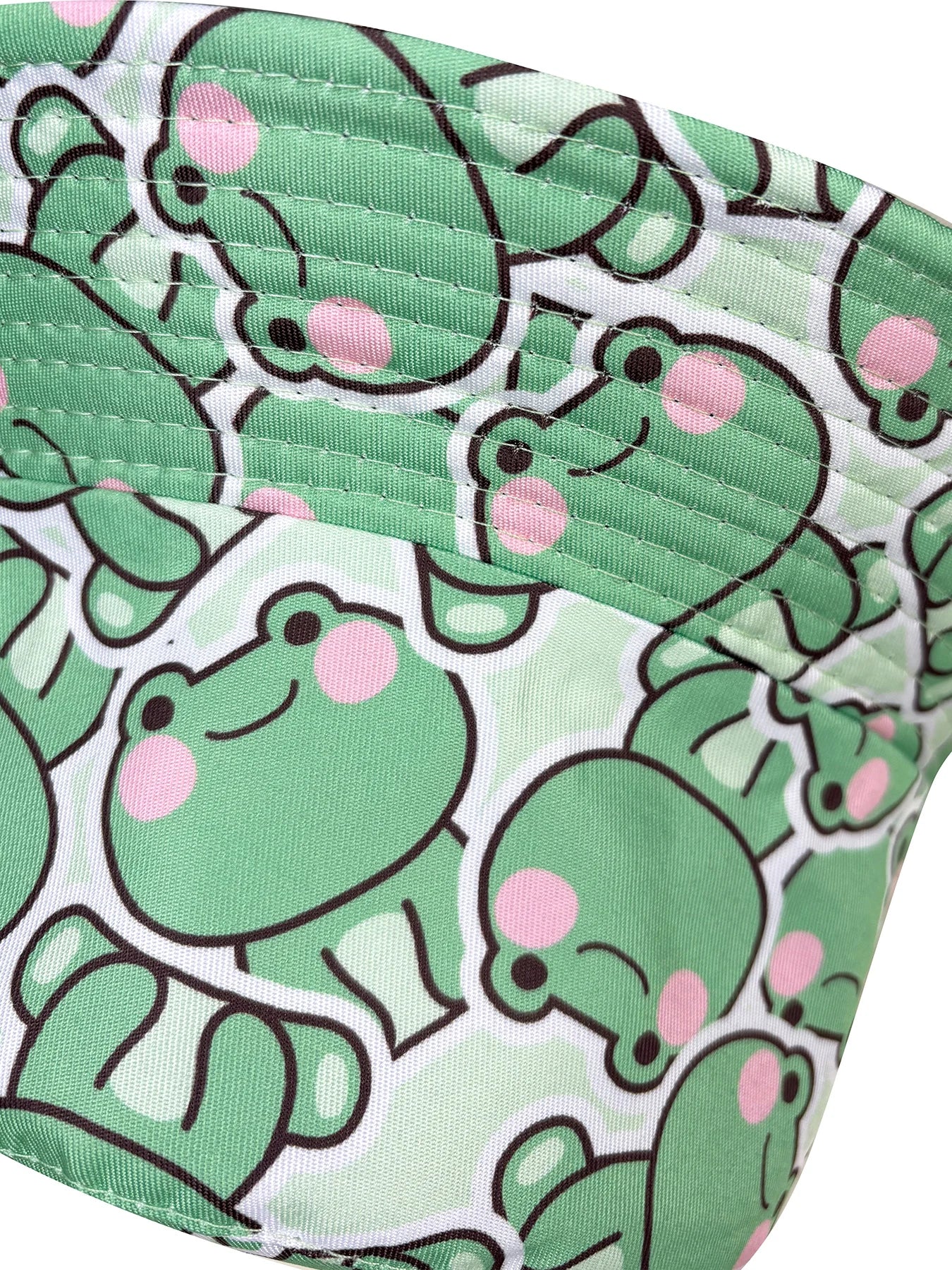 Cartoon-Style Playful Frog Bucket Hat