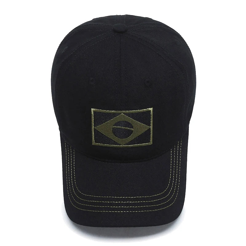 Unisex Brazilian Flag Embroidery Tactical Baseball Cap Classic Fashion Men Women