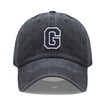 Initial Letter A-Z Embroider Baseball Cap