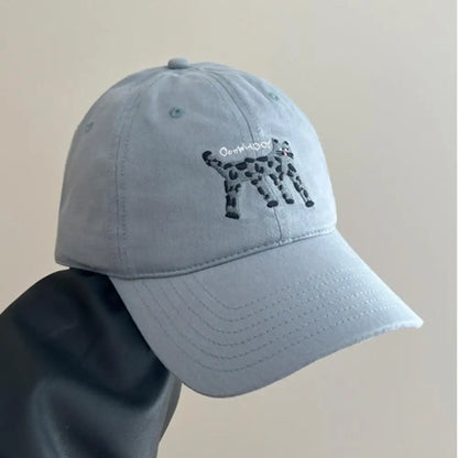 Cat Embroidered Cotton Mesh Baseball Cap