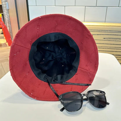 Bucket Hat With Glasses Women Spring Summer