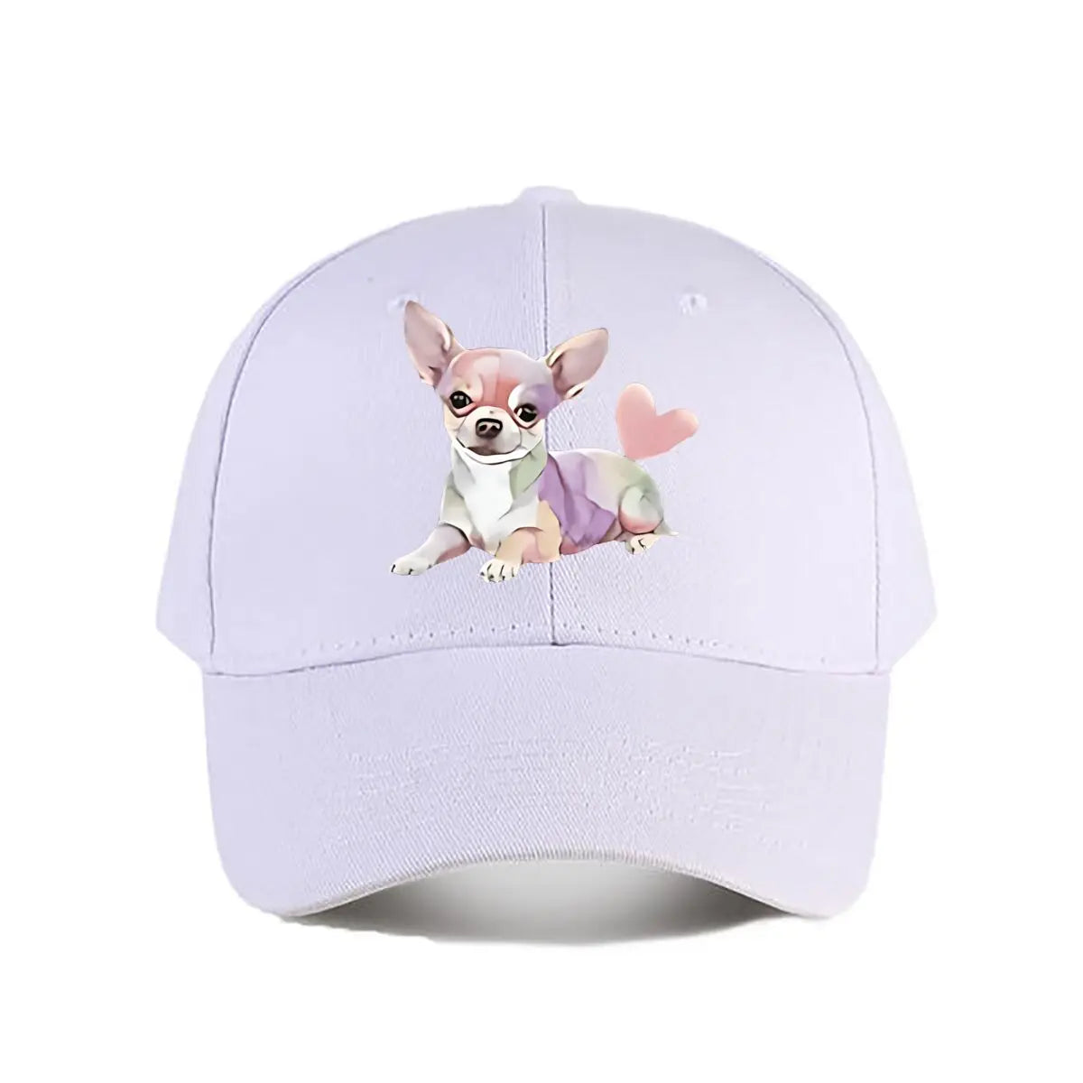 Colorful Chihuahua Heart Tail Baseball Cap