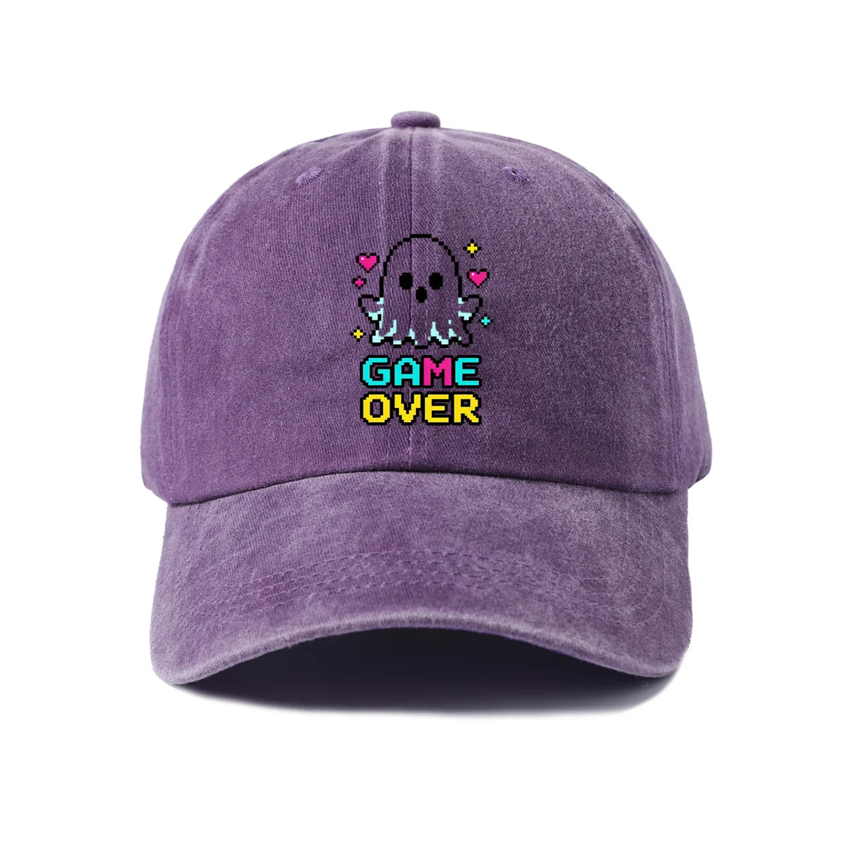 Game Over Black Cat Graphic Baseball Cap