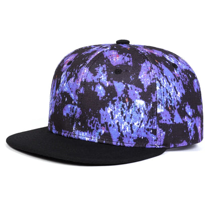 Unisex Purple Starry Sky Printing Hip-hop Hats Fashion Outdoor