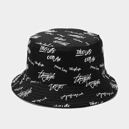 Unisex Letter Embroidery Printing Personality Bucket Hats
