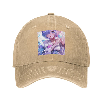 Re Zero REM Denim Fabric Cap Casual Baseball Caps