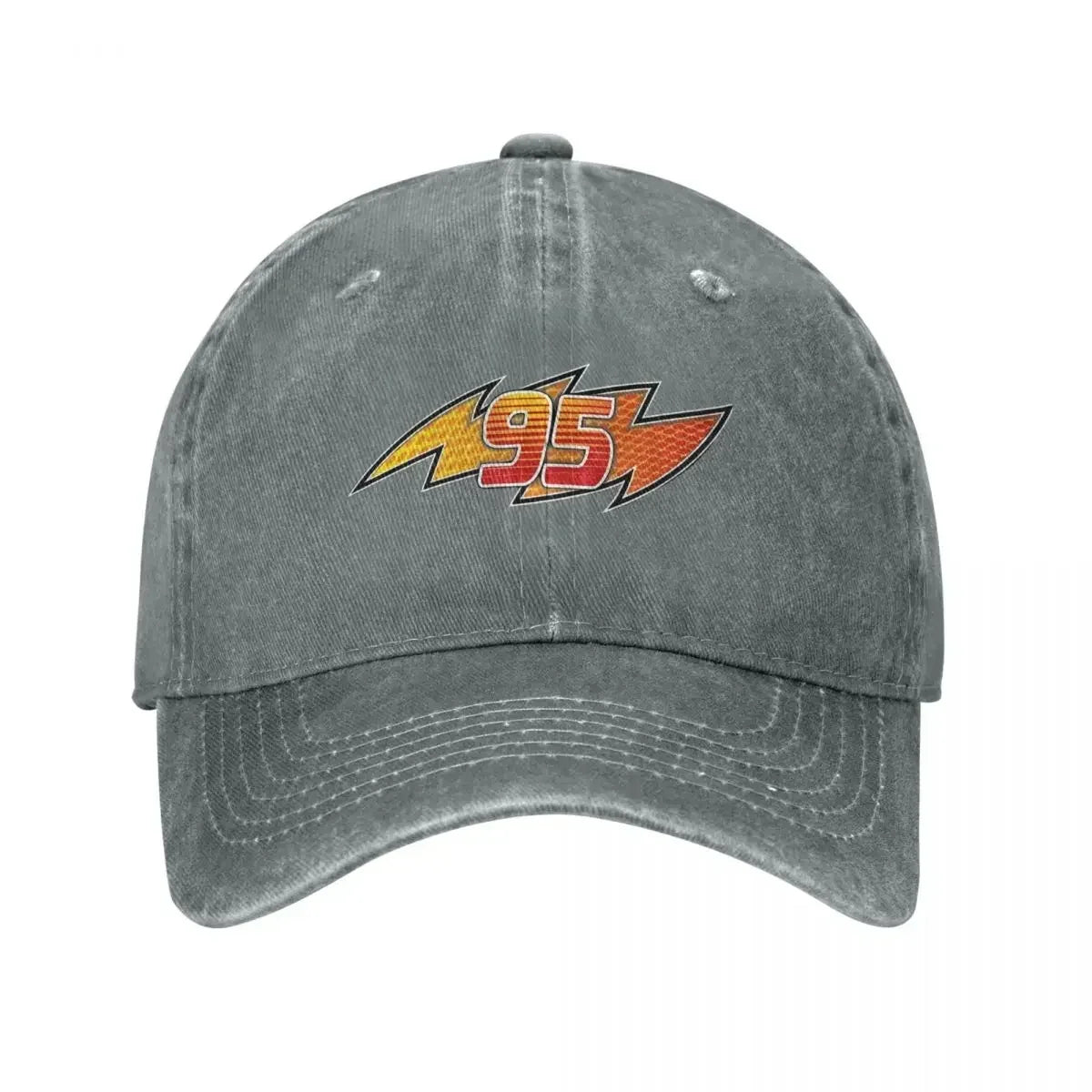Cars Lightning Mcqueen I Am Speed Baseball Caps Distressed Denim Number 95 Cartoon