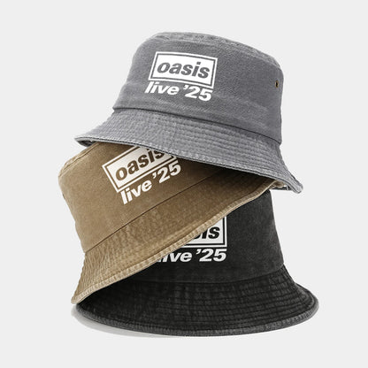 OAsis Printed Washed Retro Sunshade Fisherman Bucket Hat