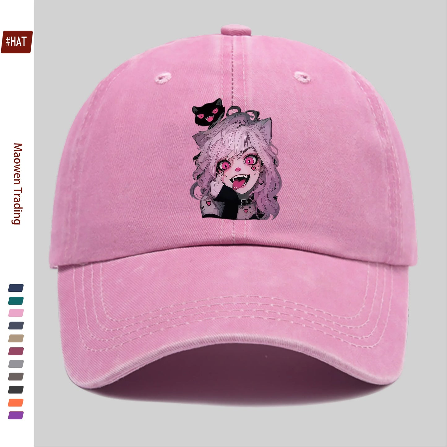 Anime Little Demon Cute Printed Pattern Baseball Cap
