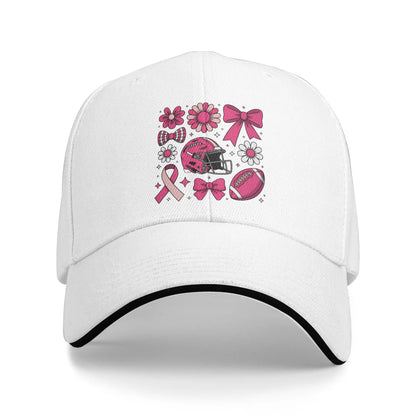 October We Wear Pink Rainbow Breast Cancer Awareness Ribbon Sandwich Cap Baseball Cap