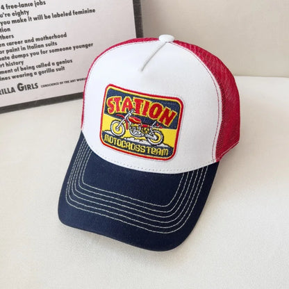 American Retro Baseball Cap Mesh Breathable UPF50+