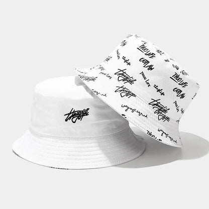 Unisex Style Trendy Versatile Double-Sided Printed Fisherman Hat