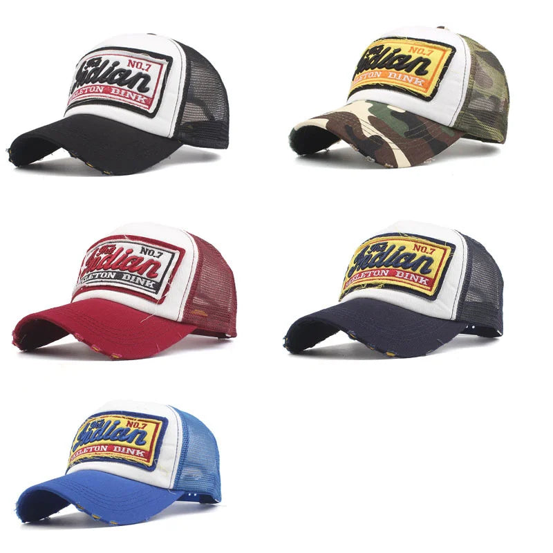 Streetwear Letter Embroidery Mesh Dad Baseball