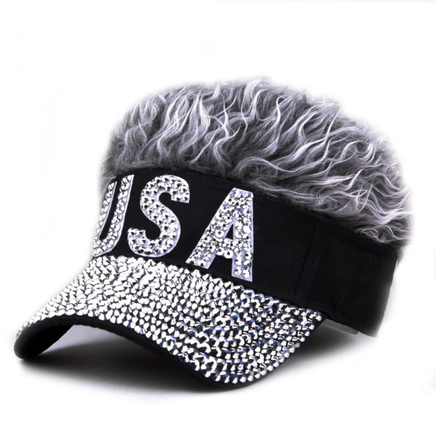 USA Wig Hat Baseball Cap Women Female Male Visors Sun Hat Cotton